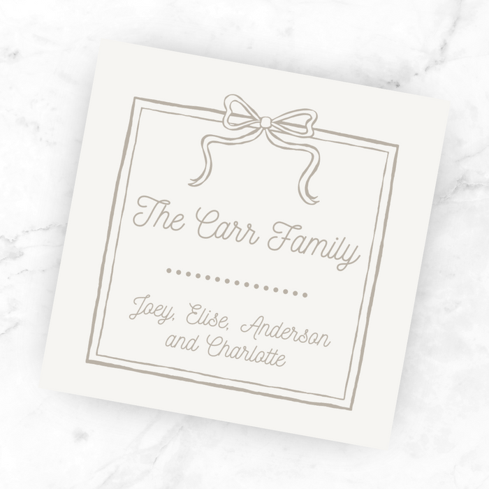 Family Gift Tag with Bow