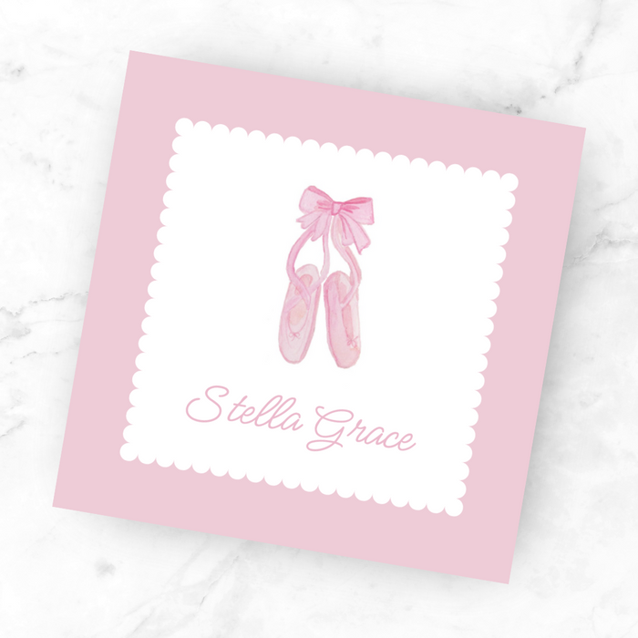 Pink Ballet Slippers Gift Tag