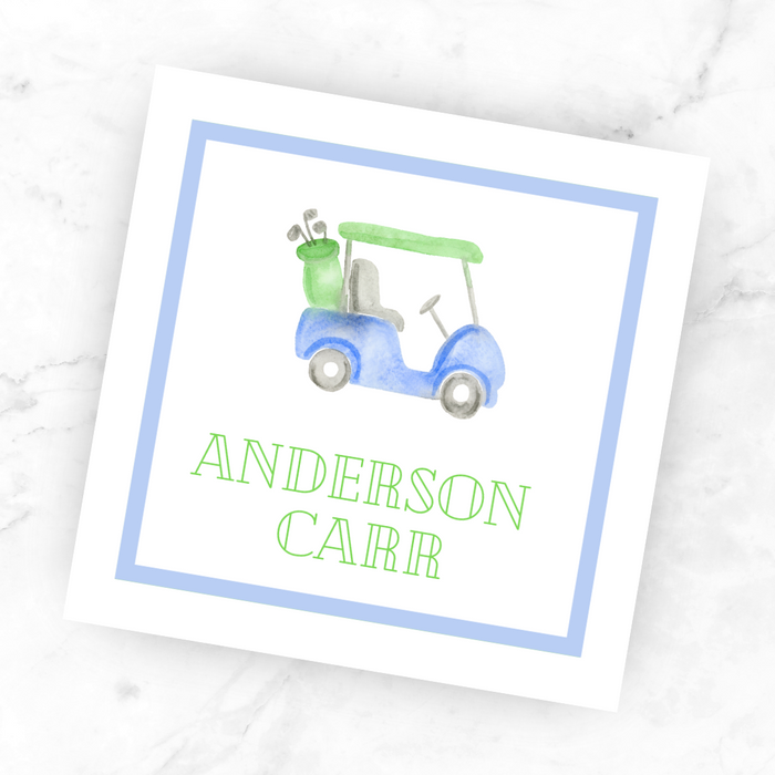 Golf Cart Gift Tag