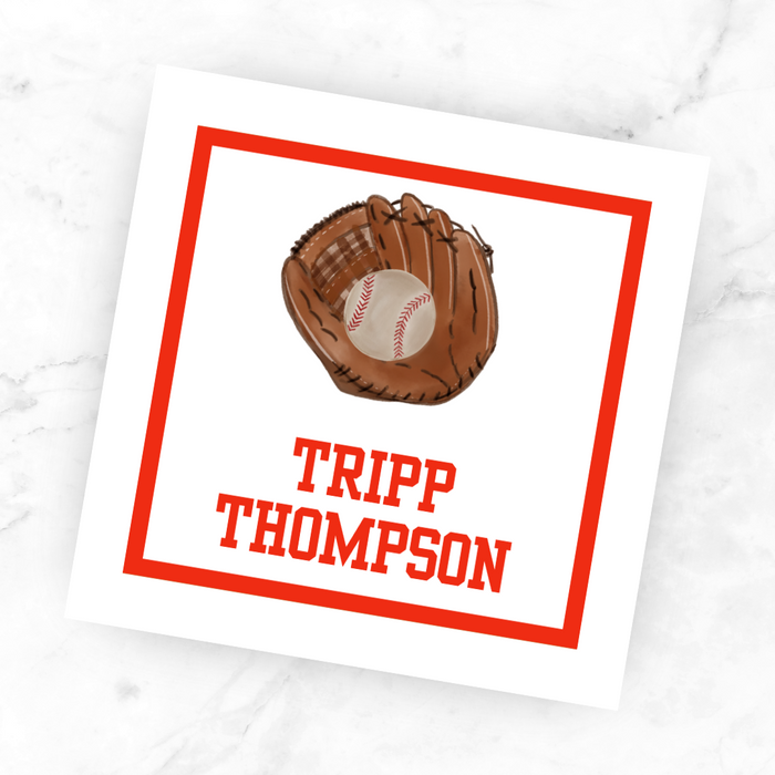 Baseball Glove Gift Tag